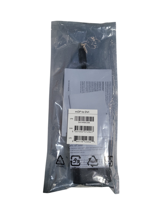 Dell Mini DisplayPort (mDP) to DVI Adapter Cable Dell P/N: G44DK 0G44DK Q