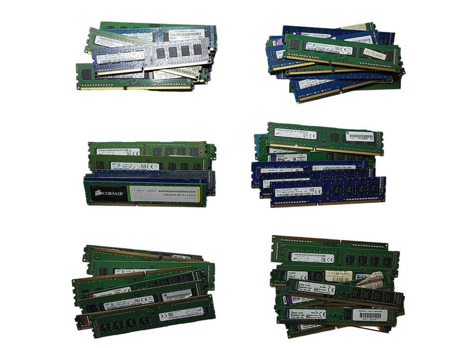 Lot of 60x Various brands 4GB PC3-12800U/10600U/8500U Desktop RAMs $