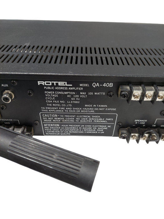 Vintage Rotel Public Address Amplifier Model: QA-40B =