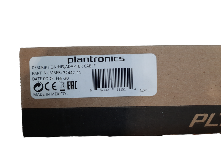 Lot 10x Plantronics HIS Adapter Cable - 72442-41