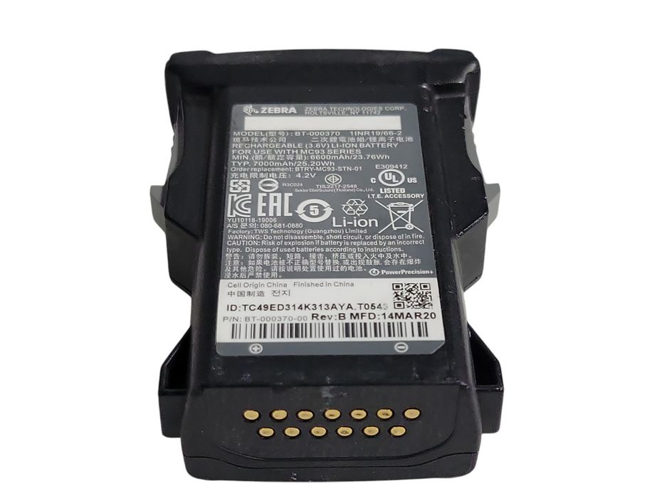 Zebra BT-000370 Battery For ZEBRA MC93 MC9300 Barcode Scanner Q_