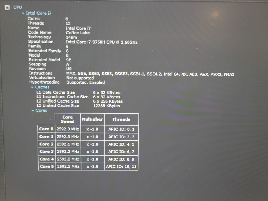 Lenovo Legion Y540-15IRH i7-9750H 16GB DDR4 RTX 2060 256GB SSD READ  β Lap200
