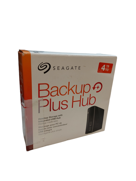 Seagate Backup Plus Hub 4TB 3.5" HDD External Desktop Hard Drive- Open Box