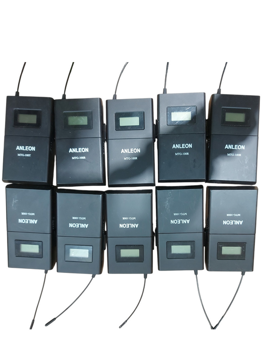 Lot 10x Anleon MTG100 Wireless Tour Guide System Q