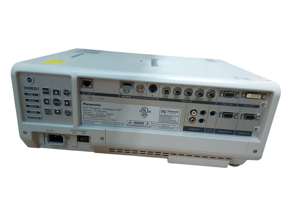 Panasonic PT-DZ570U WUXGA DLP Projector 2000 lumens | 1272 hours Left