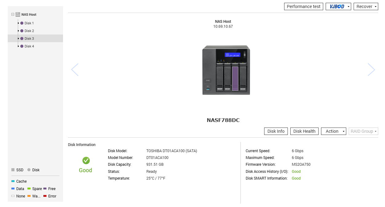 QNAP TS-453A 4-Bay NAS, Celeron N3150 1.60GHz, 4GB RAM w/ 4x1TB HDDs