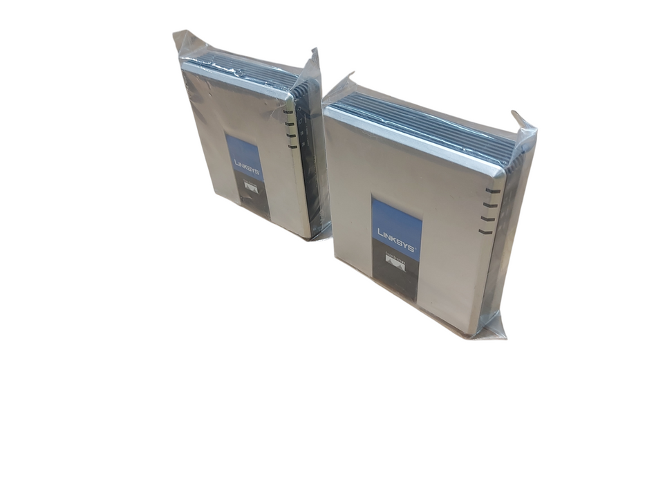 Lot 2x Linksys PAP2T Phone Voice Adapter SIP VoIP Internet Phone Adapter