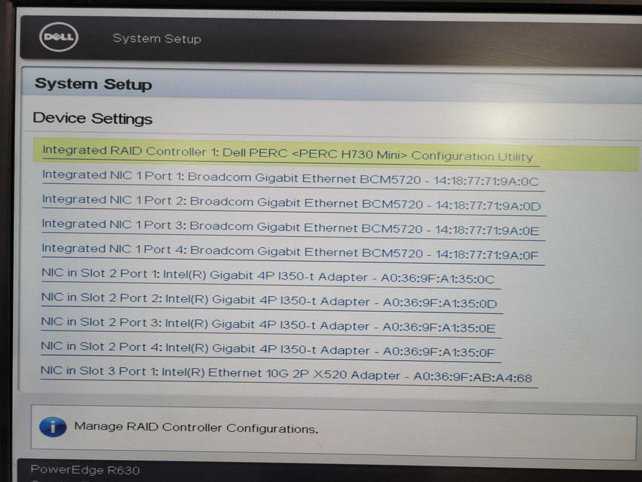 Dell PowerEdge R630 1U 2x Xeon E5-2620 v4 @ 2.31Hz 32GB RAM H730 Mini 8x 2.5" !