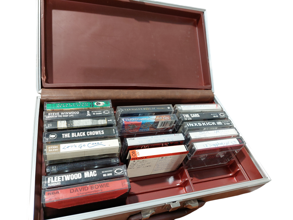 Bundle of Mix Music Cassette Tapes in Vintage Cases - 44 in Total =