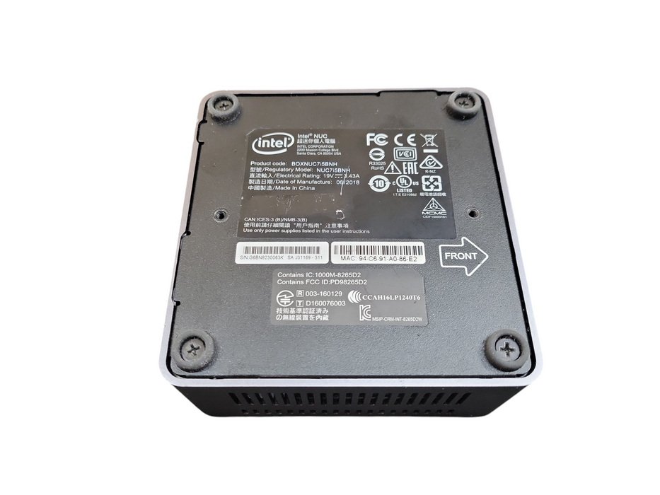 Intel Mini PC NUC NUC7i5BNB Core i5-7260U @2.20GHz 16GB DDR4 RAM