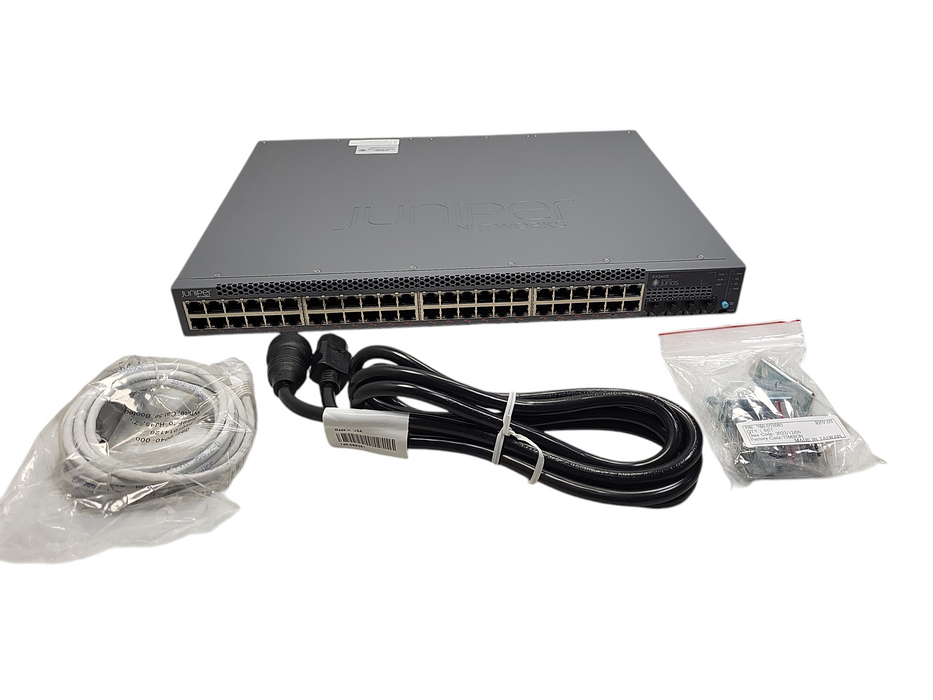 Open Box | Juniper EX3400-48P | 48x 1G PoE+, 4x 10G SFP+, 2x 40G QSFP+ Switch