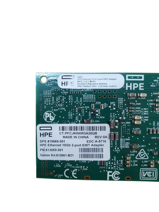 HPE Ethernet 10Gb 2-port 535T Adapter - 813659-001