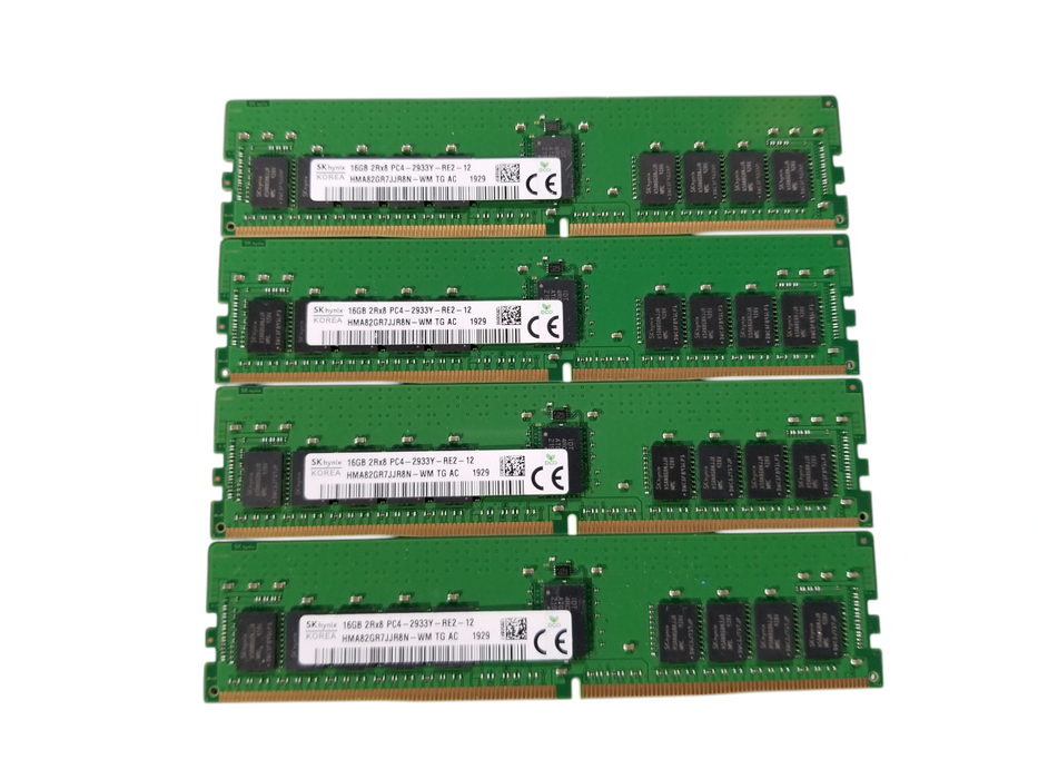 SK Hynix 64GB Bundle (4x16GB) 2Rx4 PC4-2933Y- RE2-12 DDR4 Server RAM
