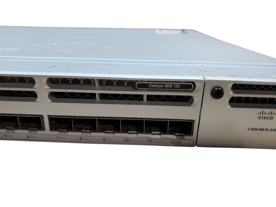 Cisco WS-C3850-12S | 12-Port GE SFP IP Base Switch w/ 2x PSU
