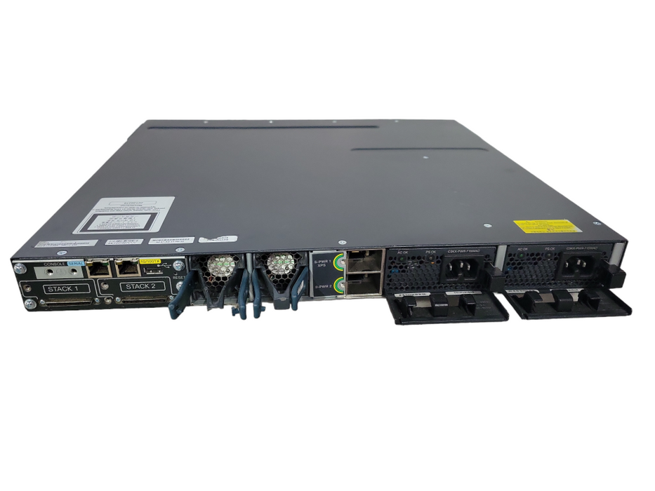 Cisco WS-C3750X-48P-L | 48-Port Gigabit PoE Switch 2x PSU C3KX-NM-1G !