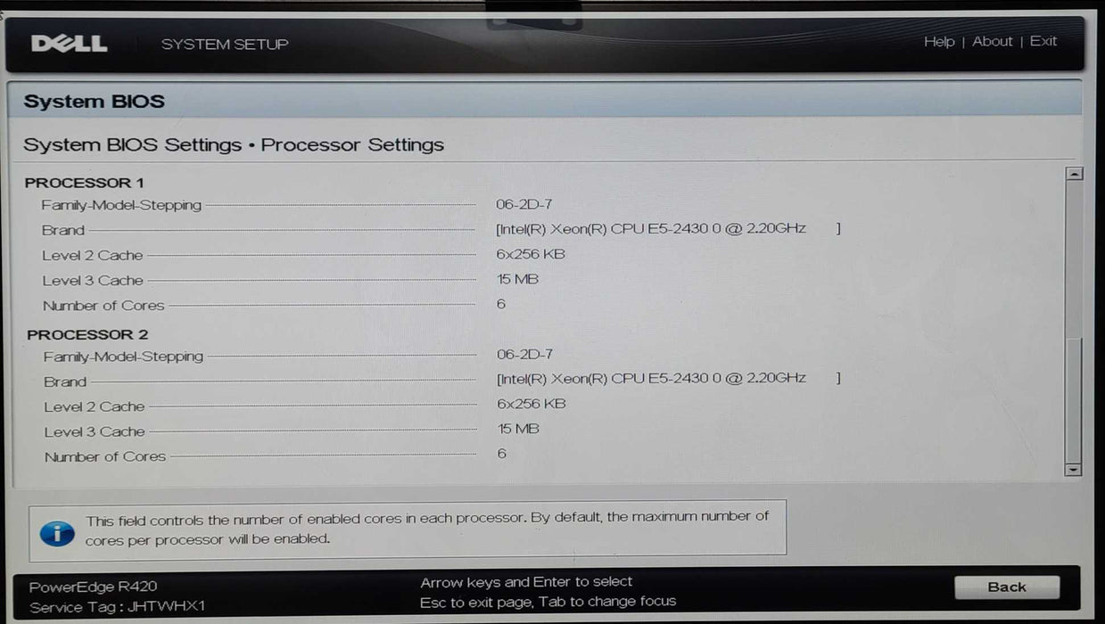 Dell PE R420 1U, 3.5", 2x E5-2430 0 2.20GHz, 16GB ECC DDR3, No RAID, 2x PSU