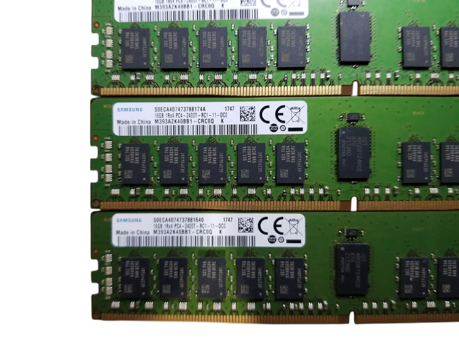 Samsung 64GB Bundle (4x16GB) 1Rx4 PC4-2400T-RC1-11 DDR4 Server RAM Q