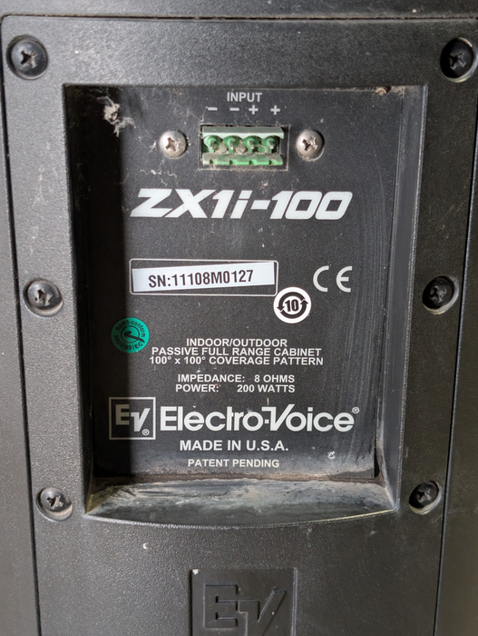 Electro Voice ZX1i-100 2-Way Passive Speaker -