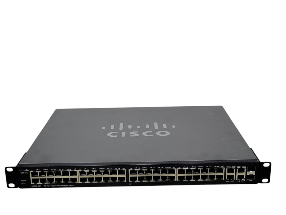 Cisco SG300-52P-K9 V03 52-Port Gigabit PoE Managed Switch w/ 2x SFP