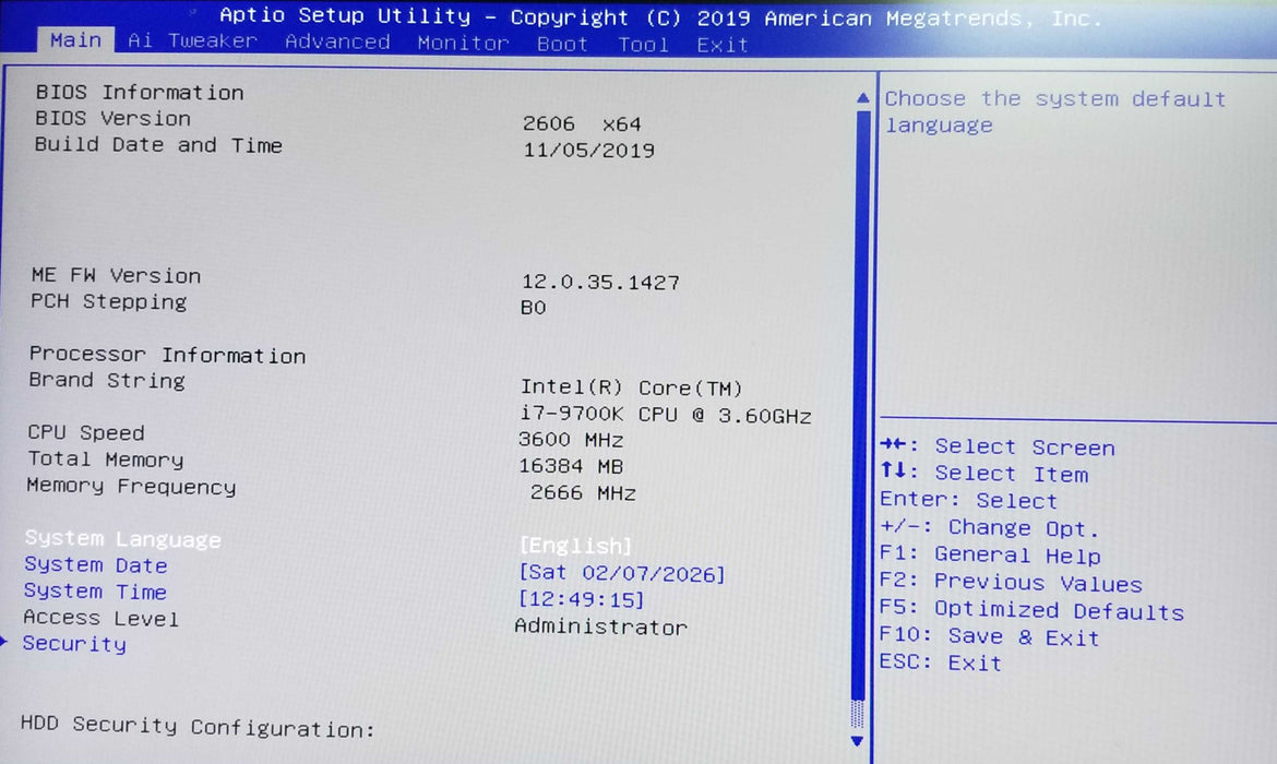Generic PC w/ Asus Q370M-C Core i7-9700K CPU 3.60GHZ 16GB RAM 1TB HDD M2000