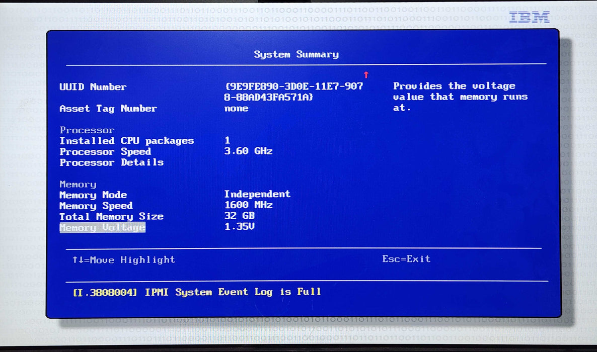 IBM System X3100 M5, Xeon E3-1271 v3 3.60GHz, 32GB RAM, ServeRAID M5110