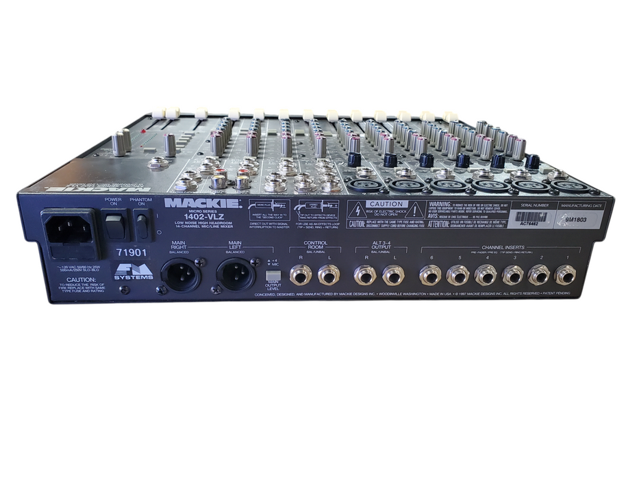 Mackie 1402-VLZ Pro 14-Channel Mic/Line Mixer Micro Series Mackie 1402-VLZ Pro 14-Channel Mic/Line Mixer Micro Series