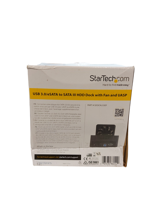 Startech External Dock Station SDOCKU33EF for 2.5/3.5 in SATA III - OPEN BOX