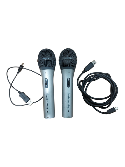 Lot 2x Audio-Technica ATR2100-USB Handheld USB Microphone w/ cables