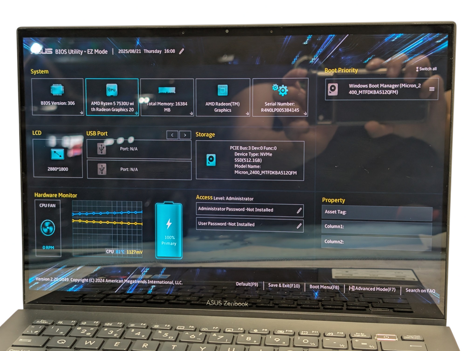 ASUS ZenBook 14 OLED UM3402Y AMD Ryzen 5 7530U 16GB RAM 500GB SSD