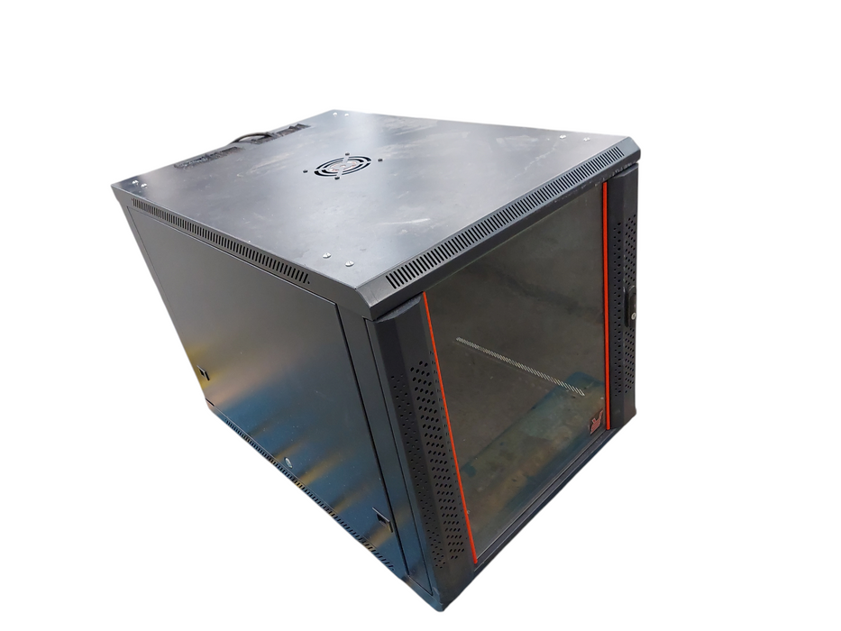 Half Sized Server Rack , Glass Door , Shelf , No Keys  =