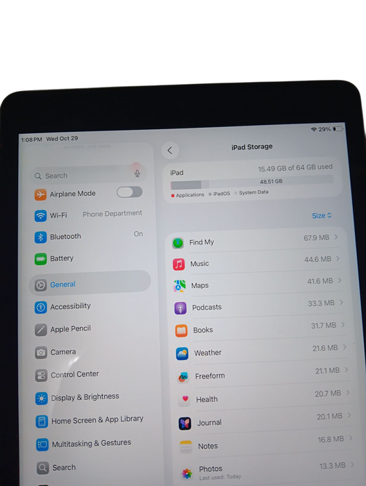 Apple iPad 9th Gen - 64GB - Space Gray [A2602] READ