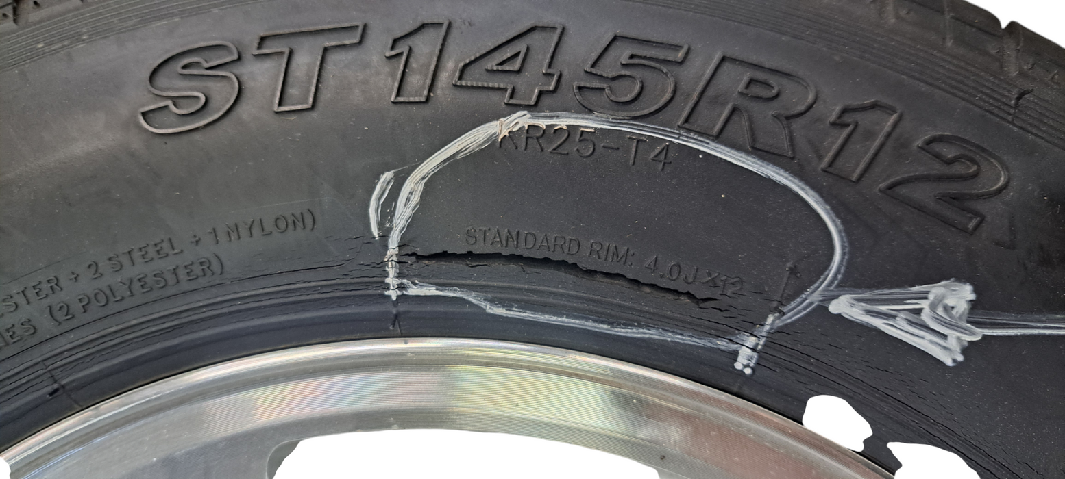 ST145R12 Trailer 5-spoke wheel 5x4.5 Bolt pattern Aluminum Wheel | READ Q