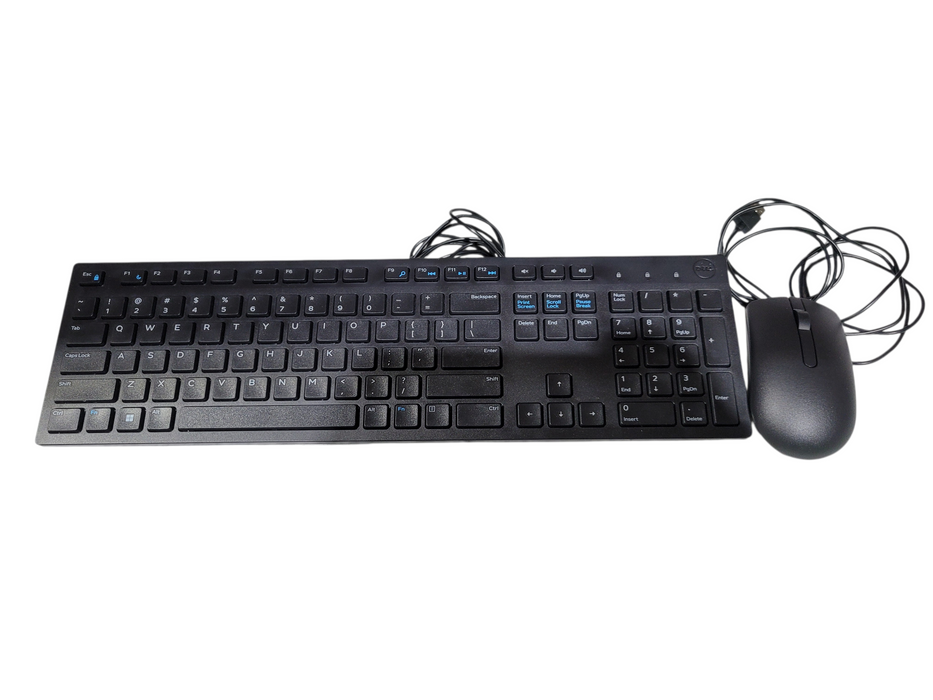Dell KB216 Wired Multimedia Keyboard  & Mouse Wired USB MS116 BLACK