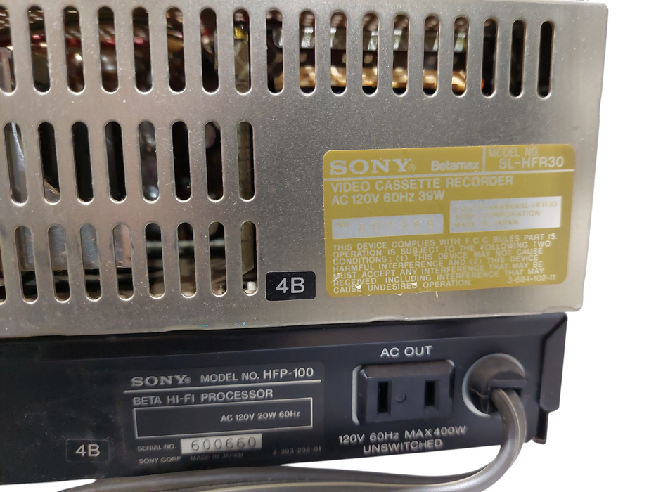 Sony BetaMax & Beta Hi-Fi Audio Video Bundle SL-HFR30 & HFP-100   =