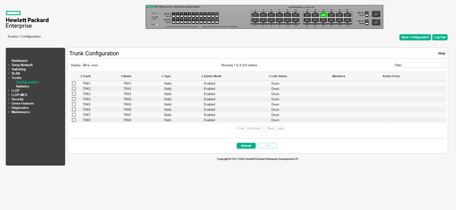 HPE OfficeConnect 1820-24G | 24-Port Gigabit Ethernet Switch | J9980A