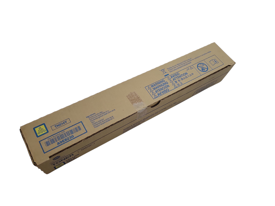 Genuine Konica Minolta TN514Y (A9E8230) Yellow Toner Cartridge (NEW) %