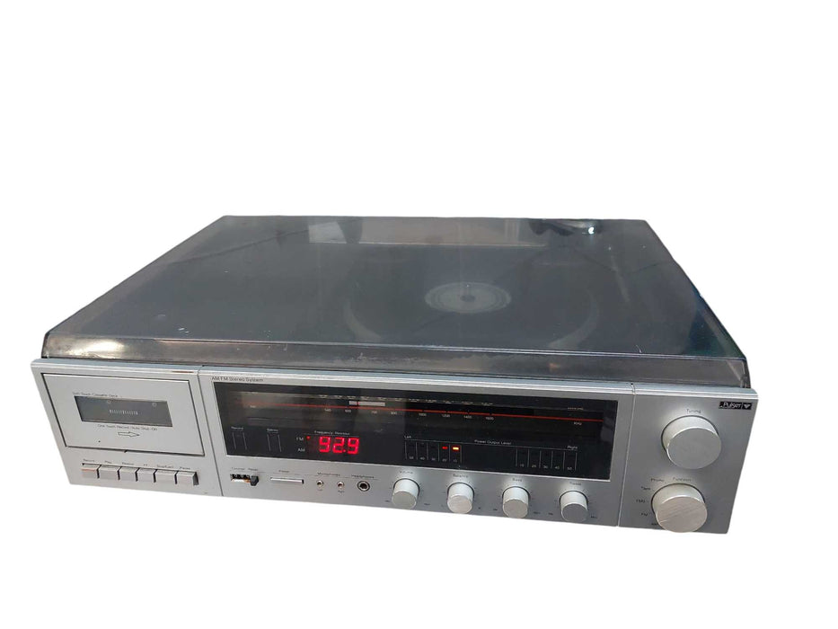 Pulser AM FM Stereo System Model: CTPR-1734 Cassette Phono Radio Receiver =