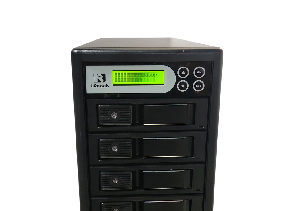 U-Reach 12-Bay SATA hard disk duplicator / eraser tower, REAd _