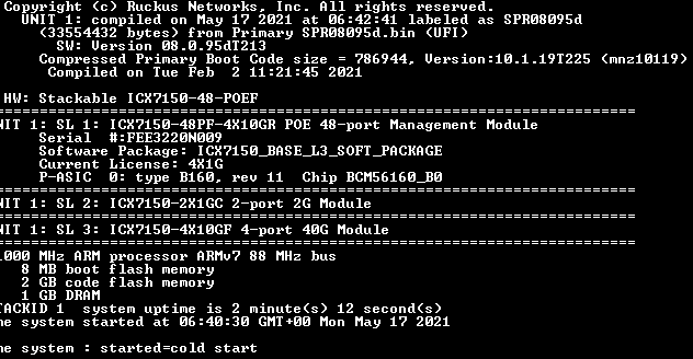 Ruckus ICX 7150-48PF 48-Port 1G PoE Access Switch !