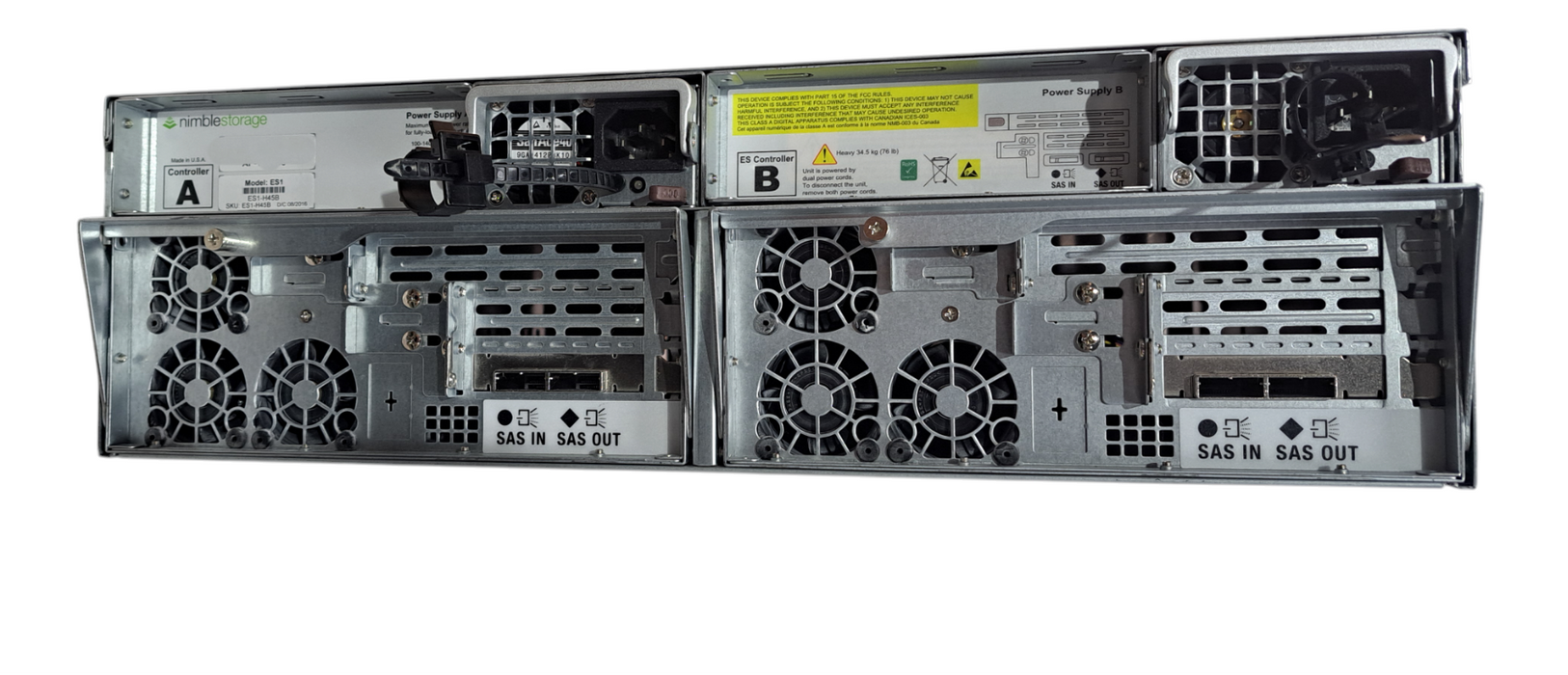 Nimble Storage CS200,400,ES1 | 2x SAS Controllers ES1 16x 3.5" Bays $
