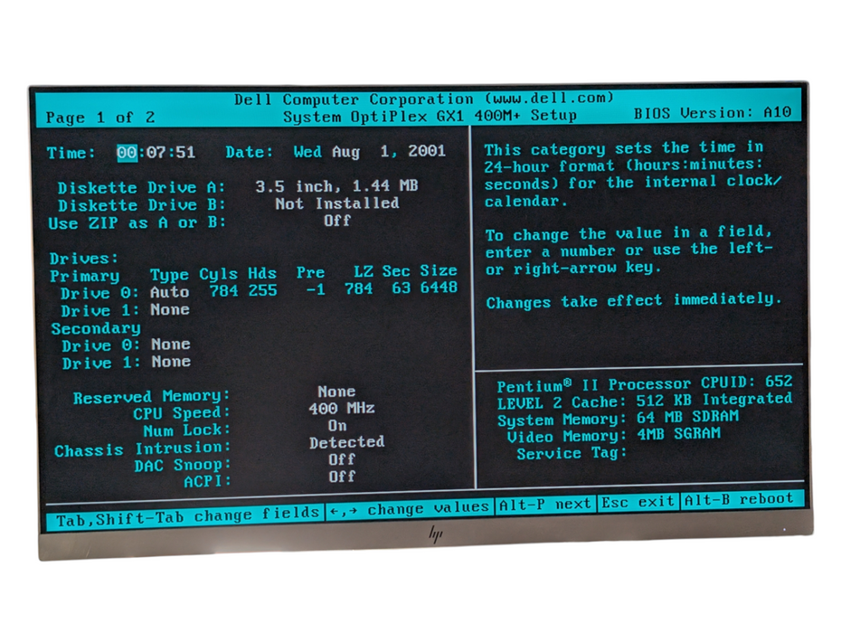DELL OptiPlex GX1 Pentium II 400 MHz 64MB RAM 6.5GB HDD -