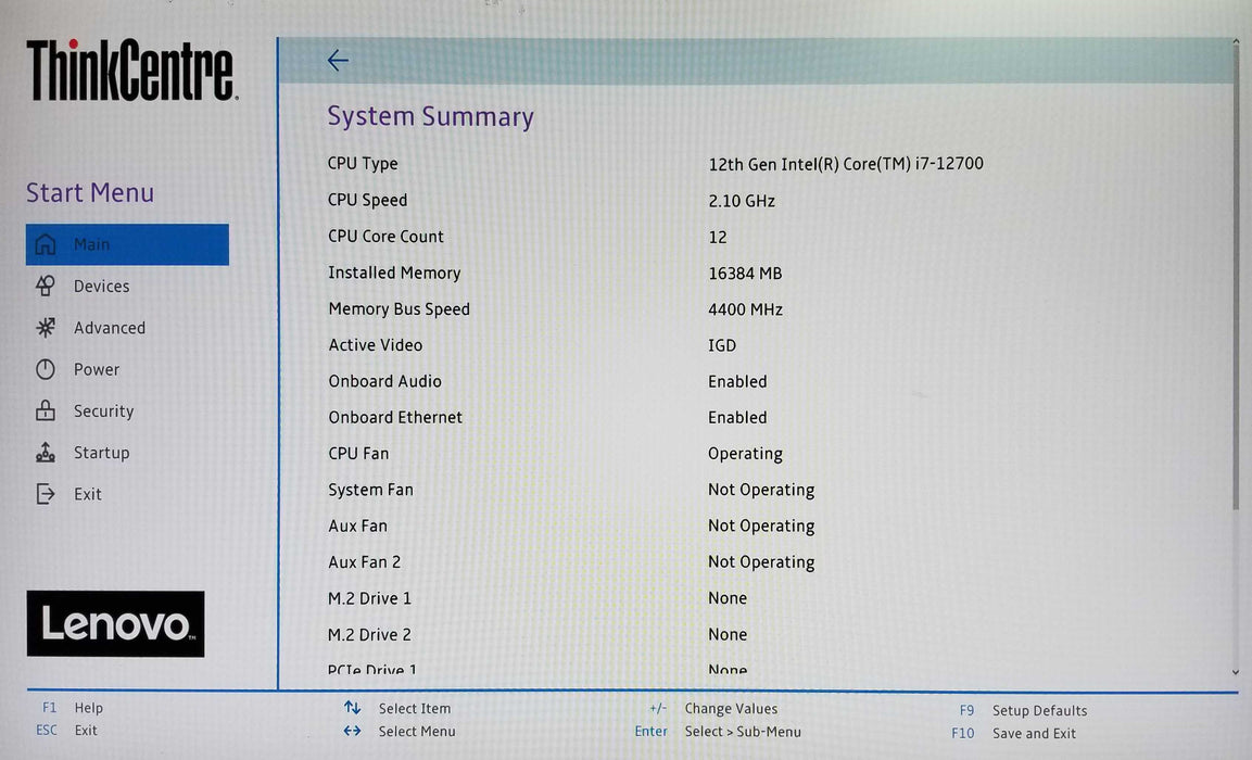 Lenovo Thinkcentre M80s Gen3 SFF 12th Gen Core i7-12700 CPU 16GB RAM No HDD