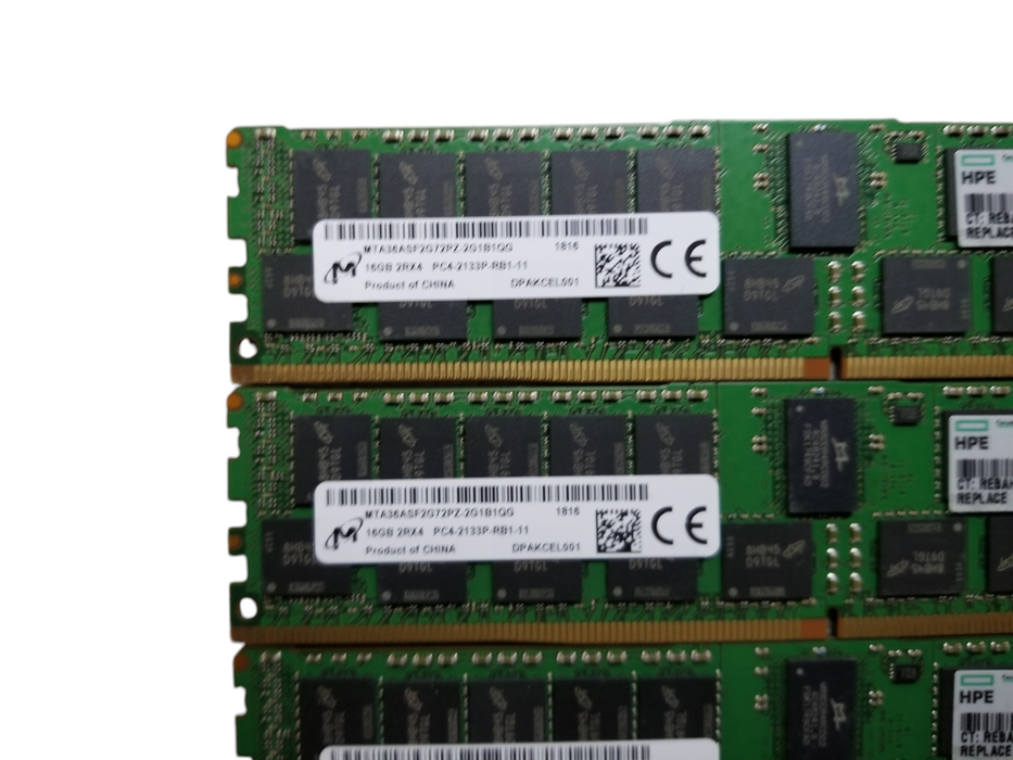 Micron 64GB Bundle (4x16GB) 2Rx4 PC4-2133P- RB1/0 / 11/10  DDR4 Server RAM Q