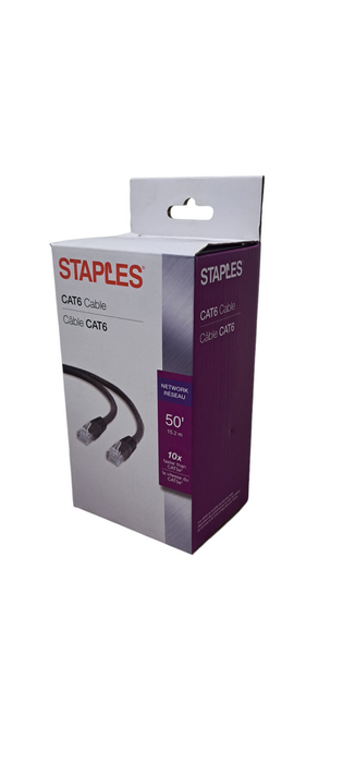 Staples Cat6 Network  Cable 50' Like New