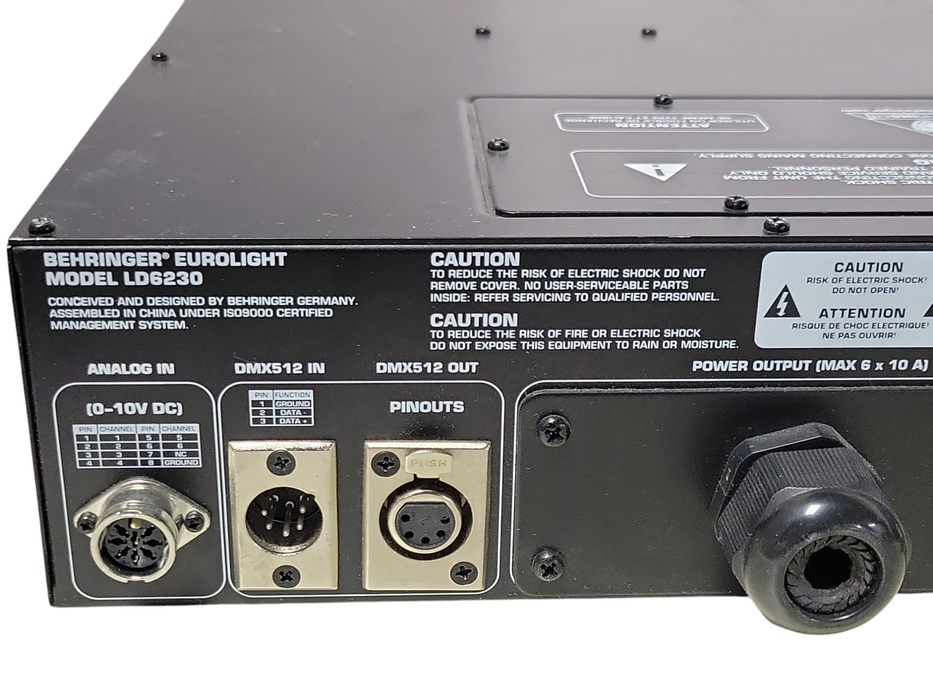 EuroLight LD6230 Digital/Analog Dimmer Pack 6-Channels x10 A, READ _