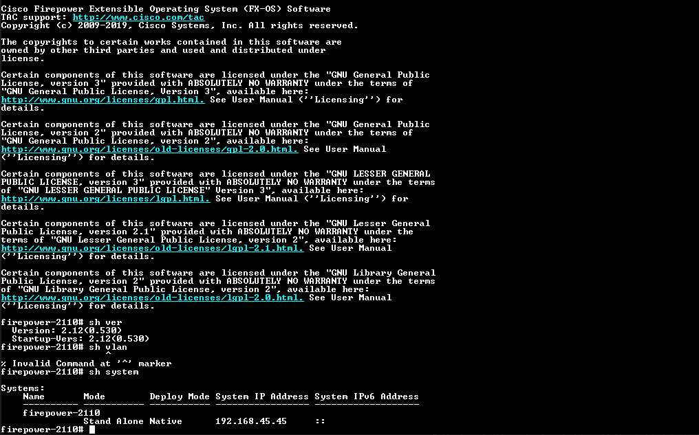 Cisco FPR-2110 Firewall Security Appliance w/ w/ FPR2K-SSD100