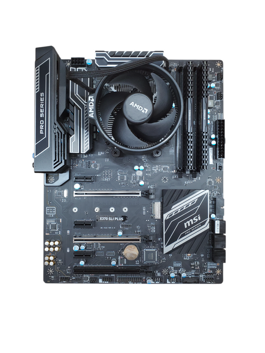 MSI X370 SLI PLUS AM4 Motherboard, Ryzen 7 1700 16GB DDR4 - No I/O Shield