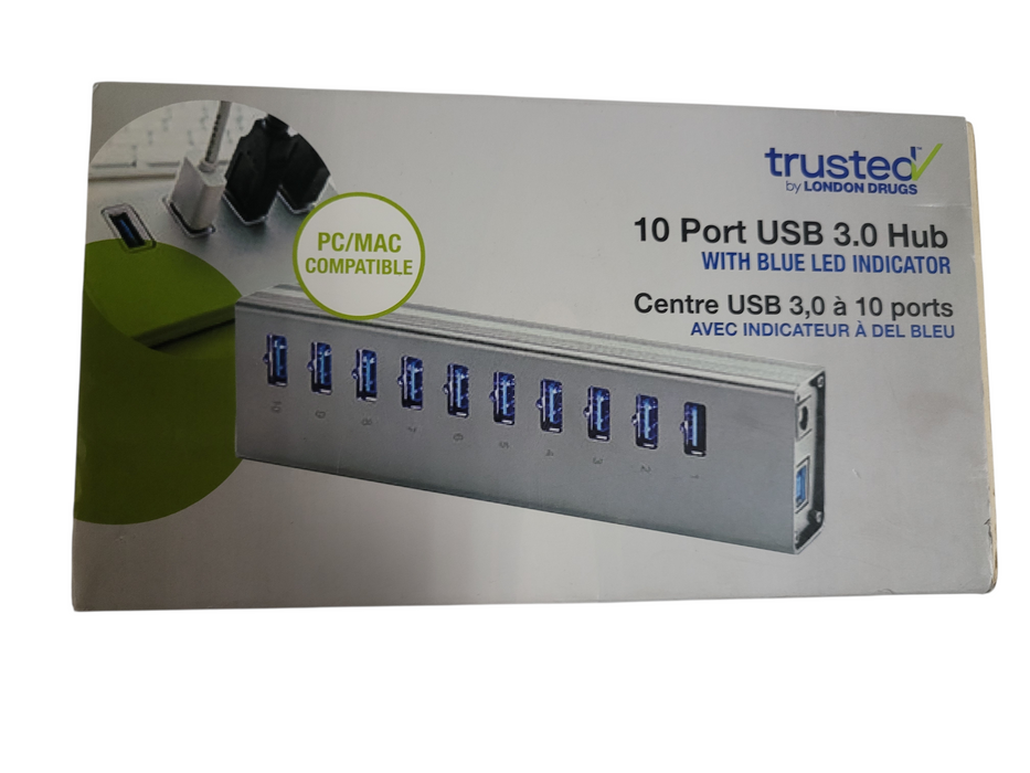 Trusted 10 Port USB 3.0 HUB