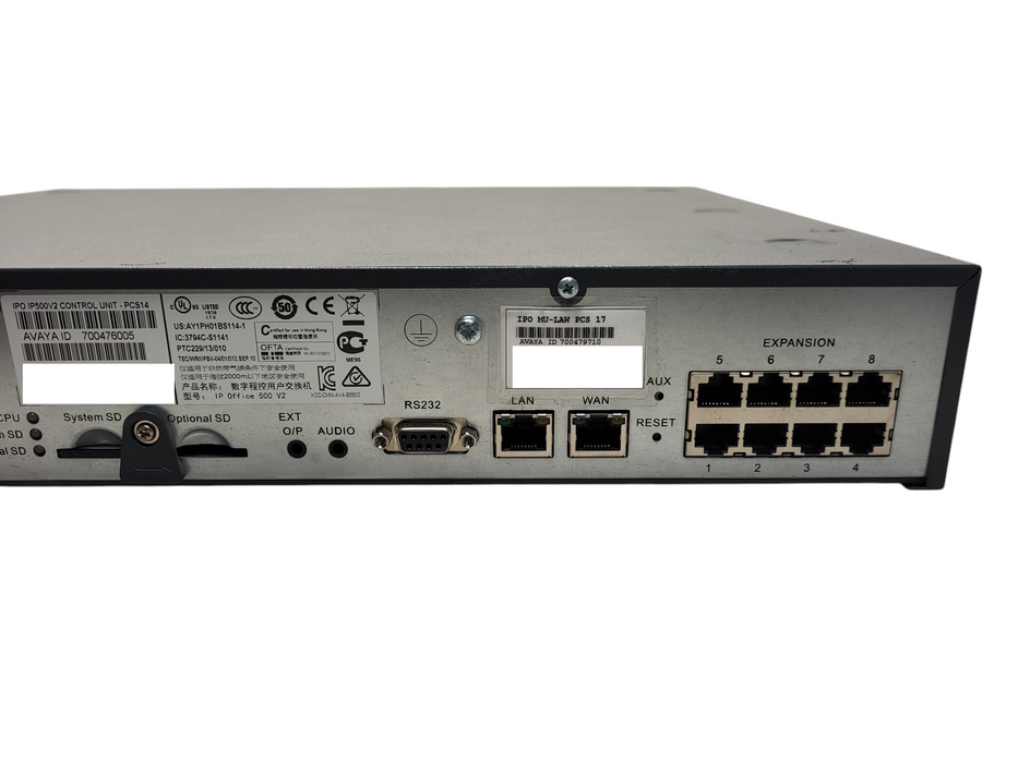 AVAYA IPO IP Office 500v2 With (1) 700504556 Modules $