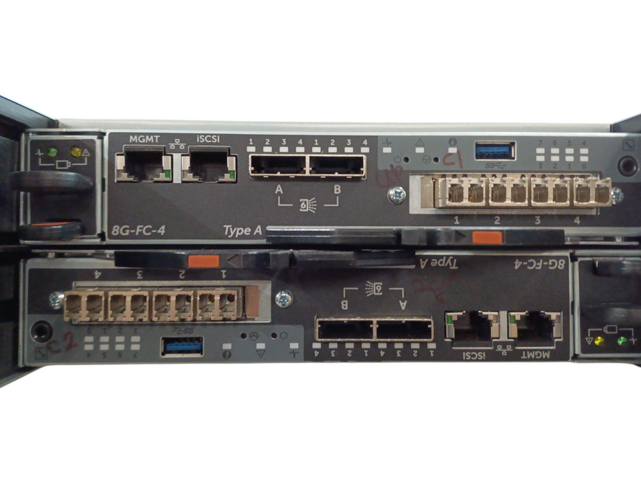 Dell Compellent SC4020 24x 2.5" Storage Array w/ 2x 8G-FC-4, 2x PSU